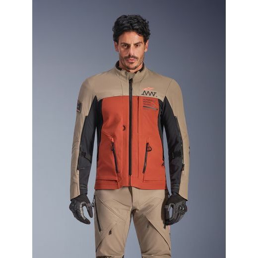 BUNDA AMT-8 STRETCH DRYSTAR XF, ALPINESTARS (HNĚDÁ/ORANŽOVÁ/ČERNÁ) 2026