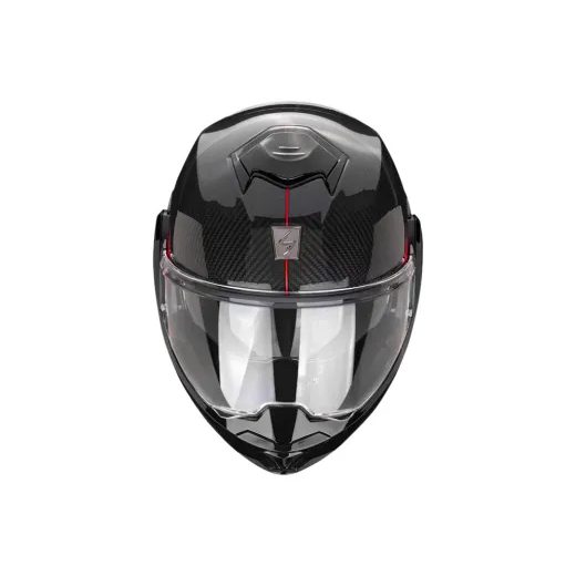 SCORPION PŘEKLOPNÁ MOTO PŘILBA EXO-TECH EVO CARBON TOP ČERNO/ČERVENÁ