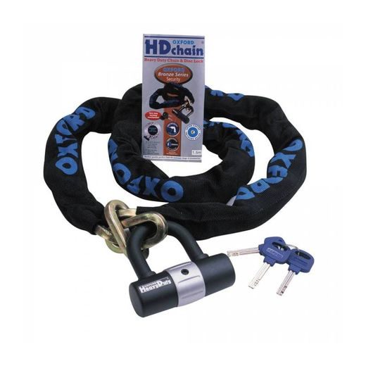 ŘETĚZOVÝ ZÁMEK NA MOTOCYKL HEAVY DUTY, OXFORD - ANGLIE (DÉLKA 2 M)