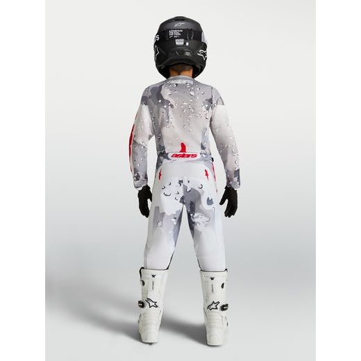DRES FLUID LONE YOUTH, ALPINESTARS, DĚTSKÉ (ŠEDÁ CAMO/BÍLÁ/ČERVENÁ) 2027