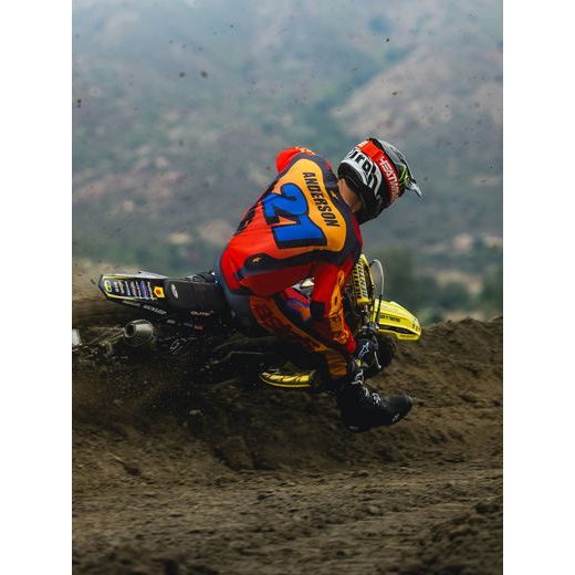 KALHOTY RACER HUNT, ALPINESTARS (ČERVENÁ/TMAVĚ ŠEDÁ/GRADIENT) 2027