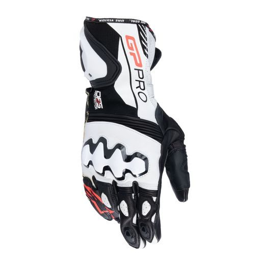 RUKAVICE GP PRO R 4, ALPINESTARS (ČERNÁ/BÍLÁ) 2024