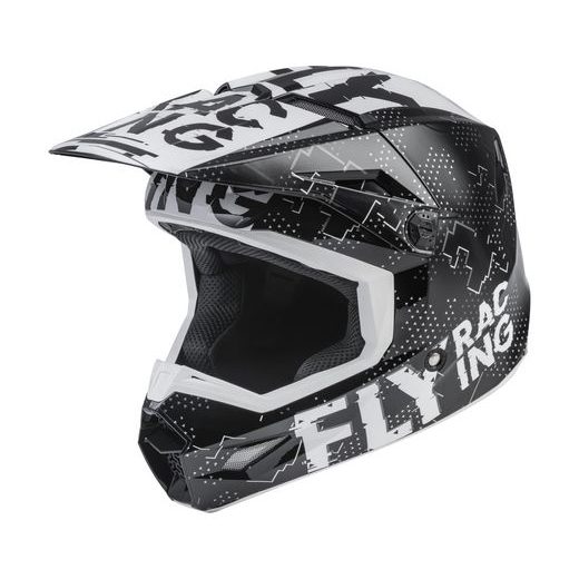 FLY RACING DĚTSKÁ PŘILBA KINETIC SCAN (ČERNÁ, BÍLÁ)
