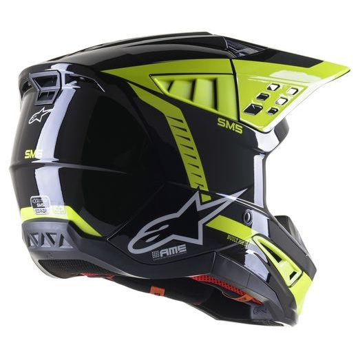 PŘILBA ALPINESTARS S-M5 BEAM 2023 (ČERNÁ ANTRACIT/ŽLUTÁ FLUO LESKLÁ)