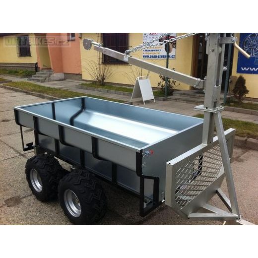 MULTIFUNKČNÍ VOZÍK ZA ČTYŘKOLKU, VČETNĚ VELKÉ, SKLOPNÉ KORBY A RAMENA