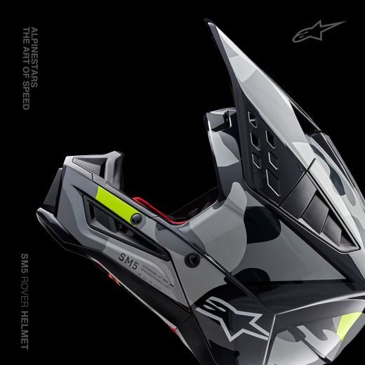 PŘILBA ALPINESTARS S-M5 ROVER 2 (TMAVĚ ŠEDÁ/ŽLUTÁ FLUO) 2024
