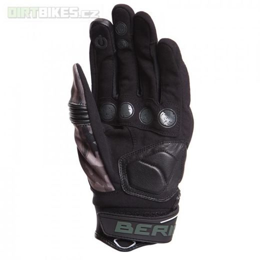 BERING PÁNSKÉ KOŽENÉ MOTO RUKAVICE DERECK CAMO