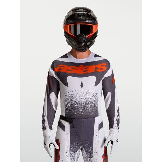 DRES TECHSTAR SWAN, ALPINESTARS (SVĚTLE ŠEDÁ/TMAVĚ ŠEDÁ/ČERVENÁ FLUO) 2027