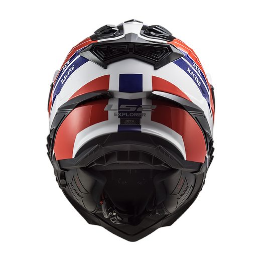 ENDURO HELMA LS2 MX701 EXPLORER ATLANTIS G.WHITE RED BLUE