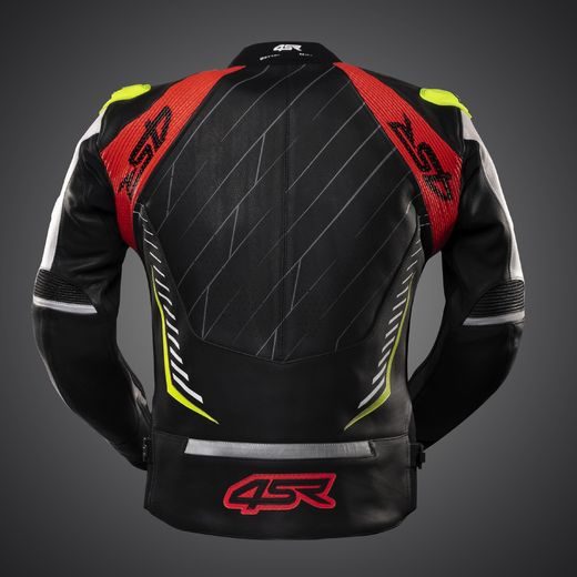 4SR PÁNSKÁ KOŽENÁ MOTO BUNDA CLUB SPORT AR NEON