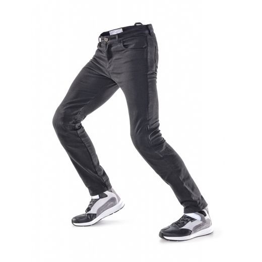 CITY NOMAD PÁNSKÉ KEVLAROVÉ MOTO JEANSY FORTIS ČERNÉ