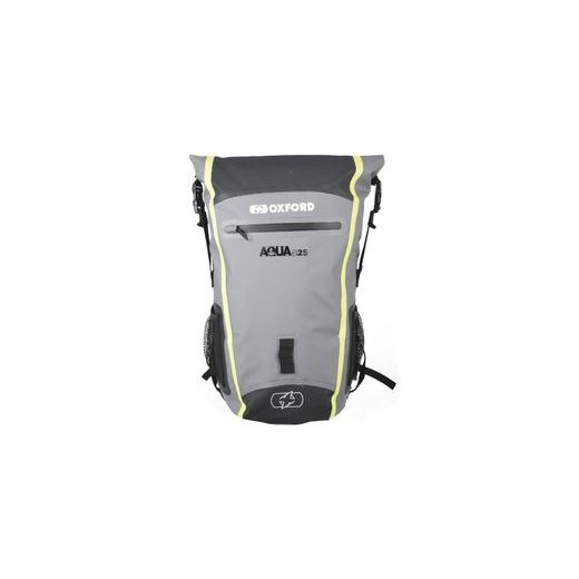 VODOTĚSNÝ BATOH AQUA B-25, OXFORD (ČERNÝ/ŠEDÝ/ŽLUTÝ FLUO, OBJEM 25 L)