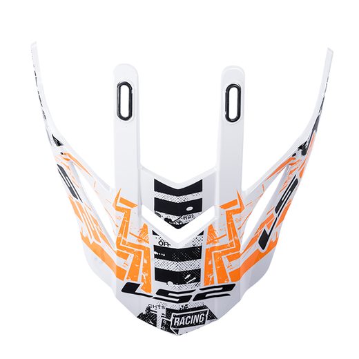 LS2 MX437 PEAK GLITCH WHITE BLACK ORANGE