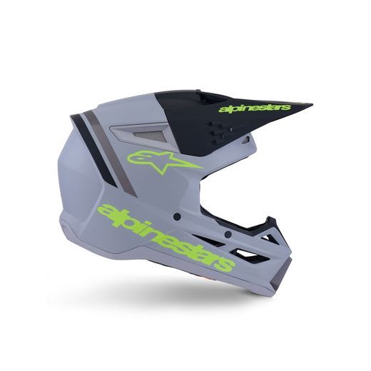 PŘILBA S-M3 RADIUM, ALPINESTARS (ŠEDÁ MAT/ŽLUTÁ FLUO/ČERNÁ) 2026