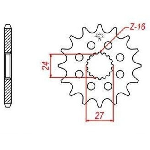 ŘETĚZOVÉ KOLEČKO PRO SEKUNDÁRNÍ ŘETĚZY TYPU 530, JT - ANGLIE (18 ZUBŮ)