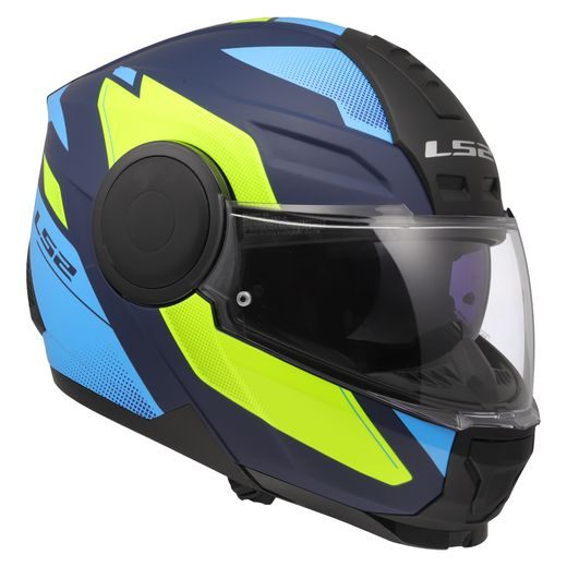LS2 VÝKLOPNÁ MOTO PŘILBA FF902 SCOPE II DURIA BLUE H-VIS YELLOW