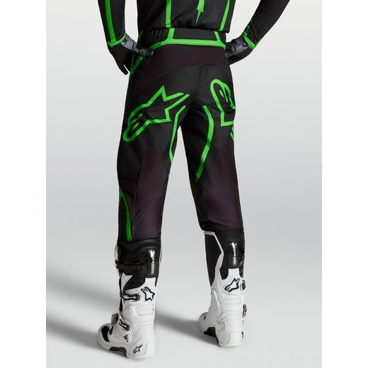 KALHOTY FLUID APEX V2, ALPINESTARS (ČERNÁ/ZELENÁ FLUO) 2027