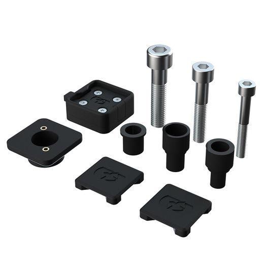 DRŽÁK MOBILNÍCH TELEFONŮ/KAMER/NAVIGACÍ CLIQR, SADA PRO UPEVNĚNÍ NA ŠROUBY BRÝLÍ ŘÍDÍTEK, OXFORD