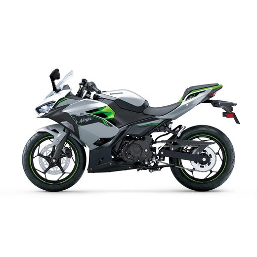 KAWASAKI NINJA E-1 METALLIC BRIGHT SILVER / METALLIC MATTE LIME GREEN / EBONY