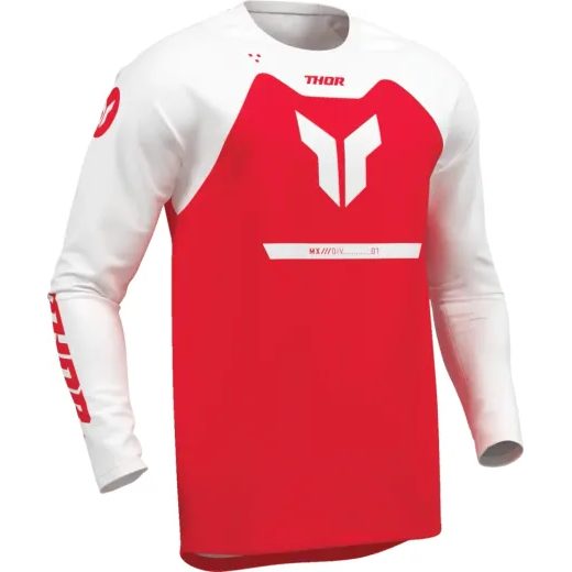 PÁNSKÝ MOTO DRES THOR RIDEMODE MENACE JERSEY ČERVENÁ/BÍLÁ