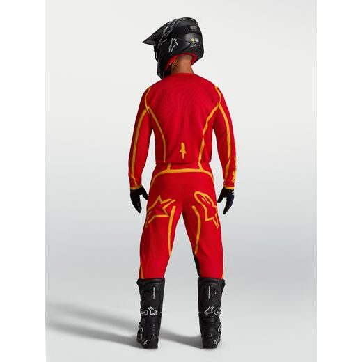 KALHOTY FLUID APEX V2, ALPINESTARS (ČERVENÁ/ZLATÁ) 2027