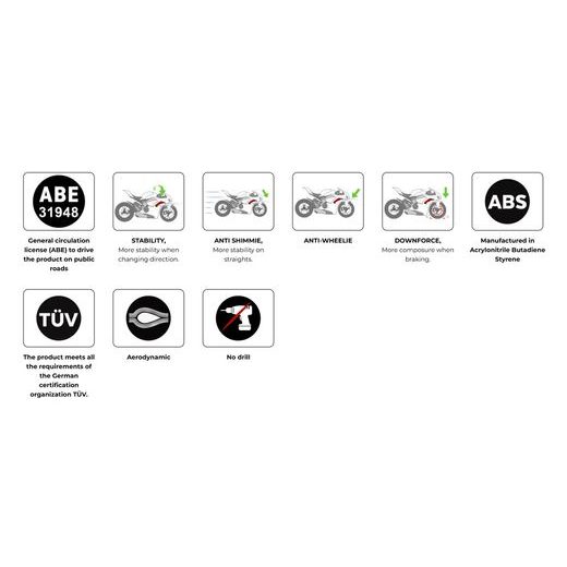 PŘEDNÍ SPOILERY PUIG NAKED 22190J MATNÁ ČERNÁ