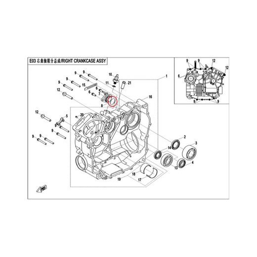 O-KROUŽEK 24X2.5 CF MOTO - 0180-023002