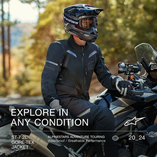 BUNDA ST-7 GORE-TEX, ALPINESTARS (ČERNÁ/TMAVĚ ŠEDÁ) 2024