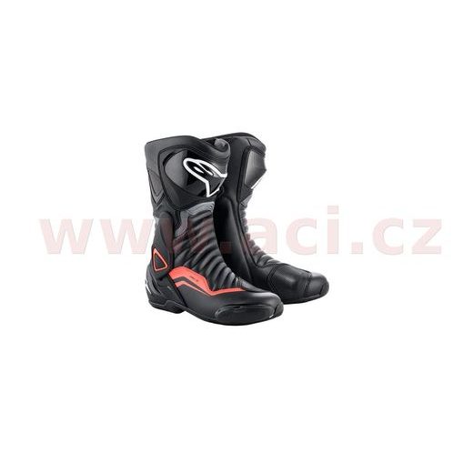 BOTY S-MX 6, ALPINESTARS (ČERNÁ/ŠEDÁ/ČERVENÁ FLUO) 2024