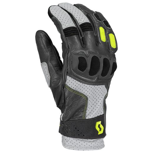 SCOTT PÁNSKÉ KOŽENÉ MOTO RUKAVICE SPORT ADV DARK GREY LIME GREEN
