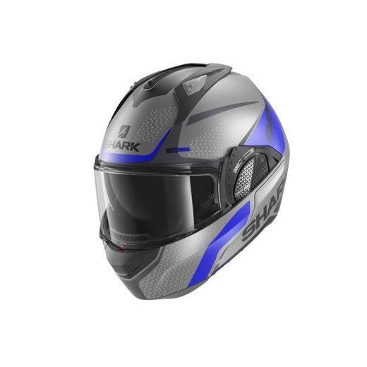 SHARK PŘEKLOPNÁ PŘILBA EVO GT ENCKE MATNÁ/MODRÁ/ŠEDÁ