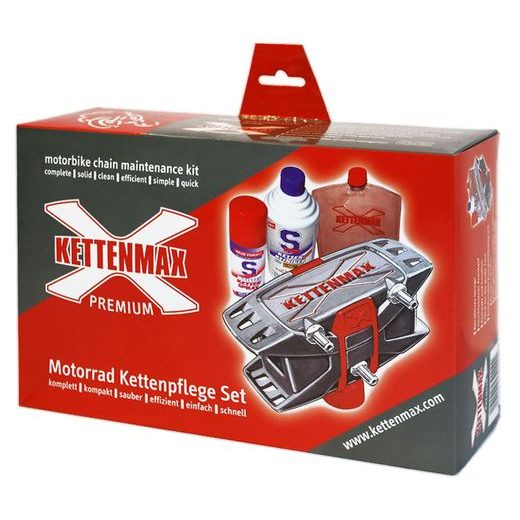 KETTENMAX PREMIUM - PRAČKA NA MOTOCYKLOVÉ ŘETĚZY (KOMPLETNÍ SADA VČ. ČISTIČE A KONZERVANTU ŘETĚZŮ)