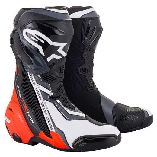 BOTY SUPERTECH R, ALPINESTARS (ČERNÁ/ČERVENÁ FLUO/BÍLÁ/ŠEDÁ)