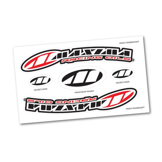 MAXIMA DECAL SHEET - FACTORY FRONT FENDER MX 15 MIL