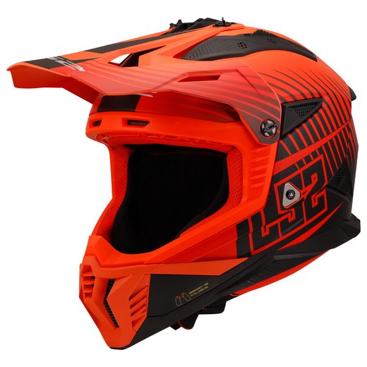 LS2 MX708 FAST II DUCK M.H-V ORANGE RED-06