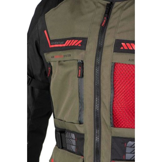 MBW PÁNSKÁ TEXTILNÍ MOTO BUNDA GUARD ZELENÁ