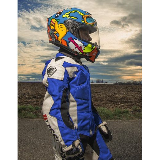 SCORPION INTEGRÁLNÍ DĚTSKÁ PŘILBA EXO-JNR AIR FUN (MODRO/ORANŽOVÁ)