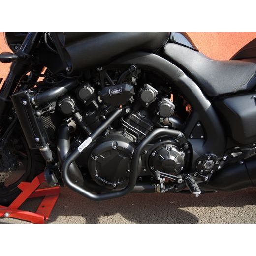OCHRANNÉ RÁMY MOTORU RDMOTO CF118KDSLDM MATNÁ ČERNÁ VRCHNÍ A SPODNÍ PRO YAMAHA V-MAX 1700 2009-2014