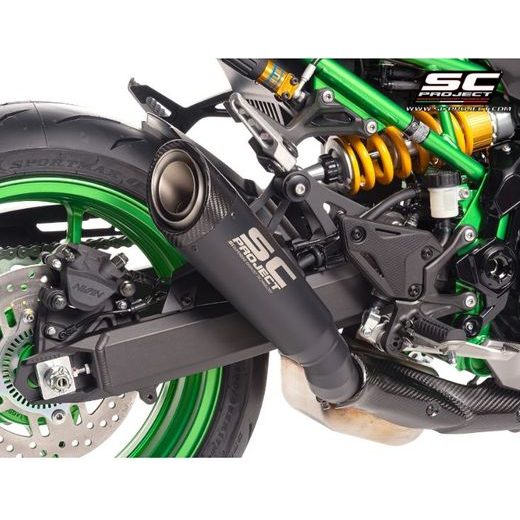 SC-PROJECT KAWASAKI Z900 2025- TITANOVÝ VÝFUK S1 MATNĚ ČERNÝ HOMOLOGOVANÝ