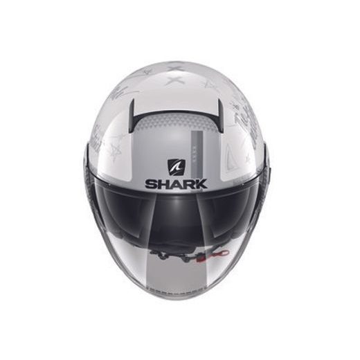 OTEVŘENÁ PŘILBA SHARK NANO TRIBUTE RM WSS BARVA BÍLÁ/ŠEDÁ *