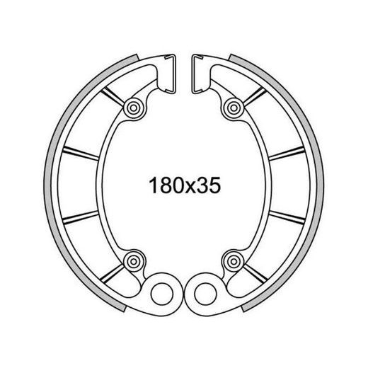 BRZDOVÉ OBLOŽENÍ (STANDARDNÍ MATERIÁL) NEWFREN (2 KS V BALENÍ)