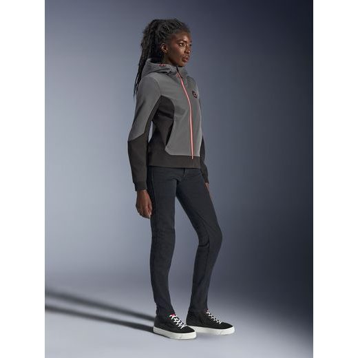 BUNDA STELLA RADIUM TECH HOODIE, ALPINESTARS, DÁMSKÁ (TMAVĚ ŠEDÁ/ČERNÁ/RŮŽOVÁ) 2026