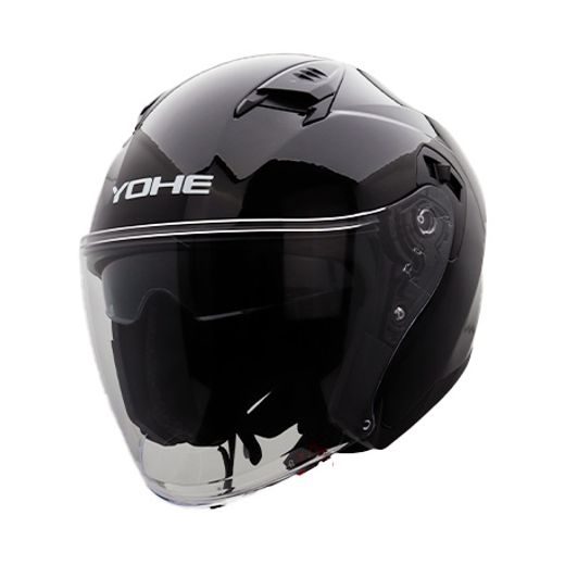 YOHE OTEVŘENÁ MOTO PŘILBA 885 ČERNÁ 
