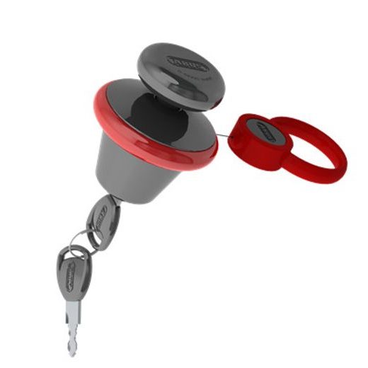 ZÁMEK NA KOTOUČOVOU BRZDU 39 VICTORY (PRŮMĚR ČEPU 12 MM, ČERVENÝ), ABUS