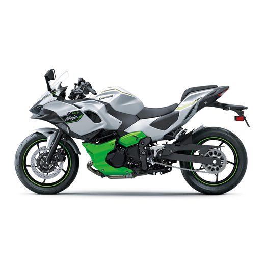 KAWASAKI NINJA 7 HYBRID METALLIC BRIGHT SILVER / METALLIC MATTE LIME GREEN / EBONY