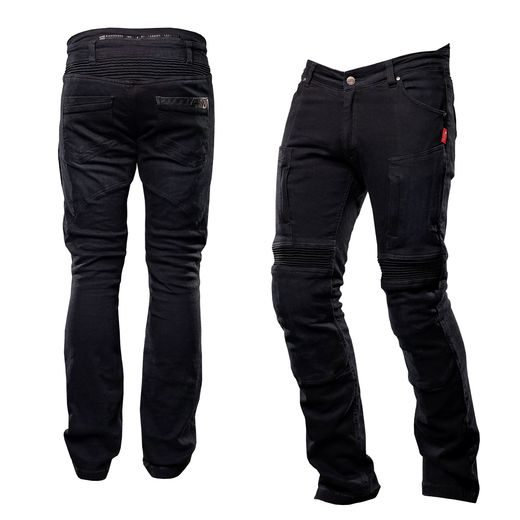 4SR PÁNSKÉ KEVLAROVÉ MOTO JEANSY CLUB SPORT BLACK