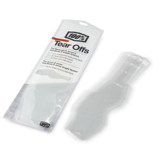 STRHÁVACÍ SLÍDY PLEXI STANDART PRO BRÝLE RACECRAFT 2/ACCURI 2/STRATA 2, 100% DĚTSKÉ (20 VRSTEV V BALENÍ, ČIRÉ)