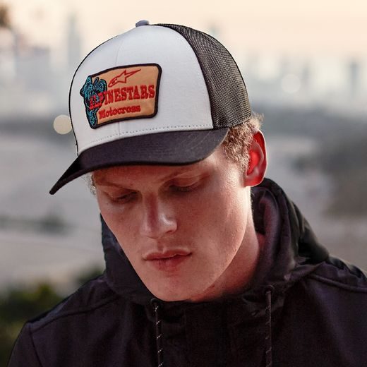 KŠILTOVKA HARDWARE TRUCKER, ALPINESTARS (BÍLÁ/ČERNÁ)