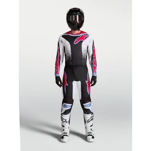 KALHOTY FLUID DRAG, ALPINESTARS (ČERNÁ/BÍLÁ/SVĚTLE MODRÁ/ČERVENÁ FLUO) 2027