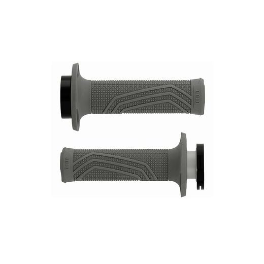 GRIPY LOCK-ON D100 (OFFROAD) DÉLKA 125/130 MM (4 VAČKY), DOMINO (ŠEDÉ)